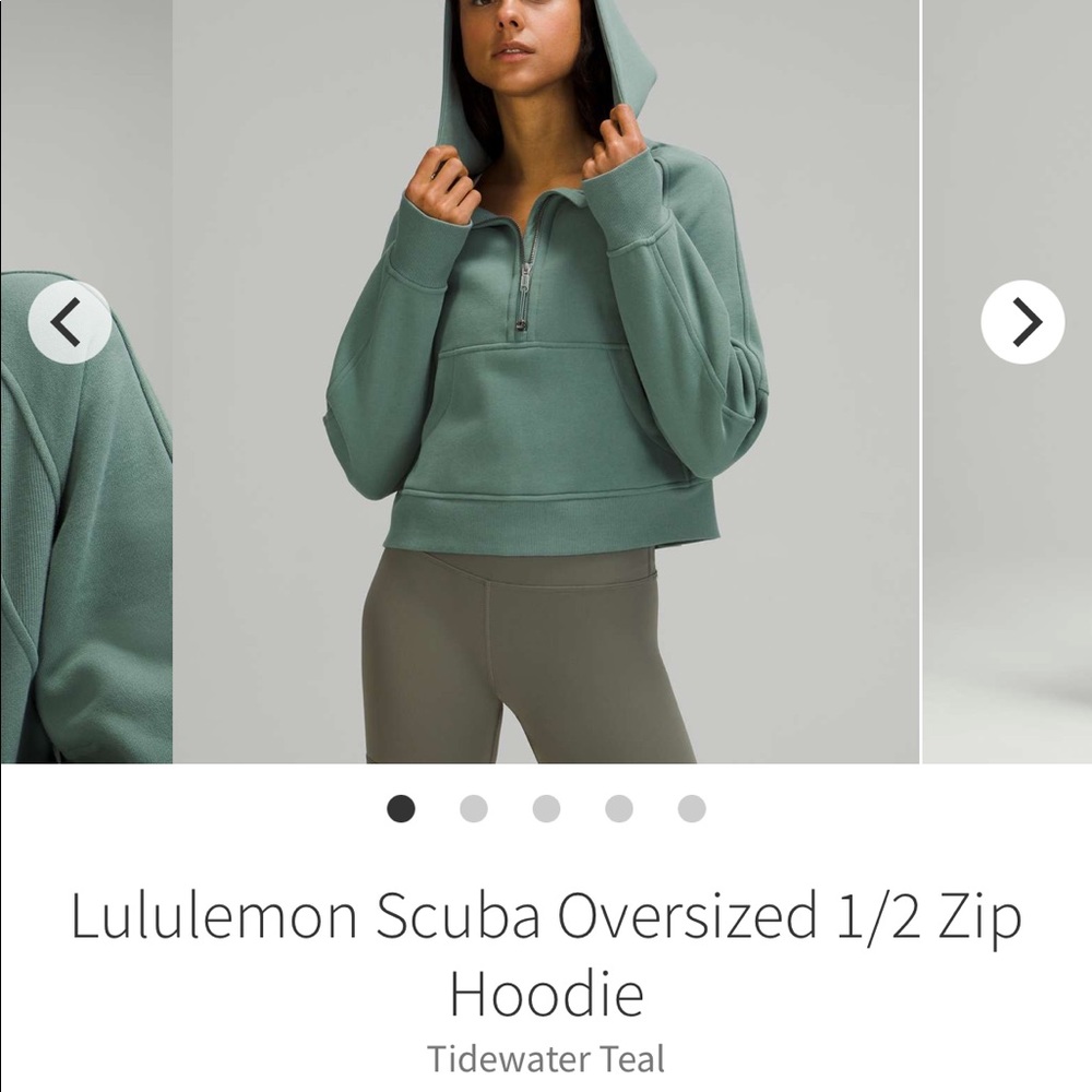 Lululemon Scuba half-zip Tidewater Teal XS/S
